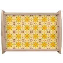 vibrant yellow and multicolored geometric pattern