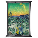 Plateau Vincent van Gogh - Paysage Lune avec couple<br><div class="desc">Paysage de la Lune / Couple Walking parmi les oliviers dans un paysage montagneux avec Crescent Moon - Vincent van Gogh,  Huile sur toile,  1890</div>