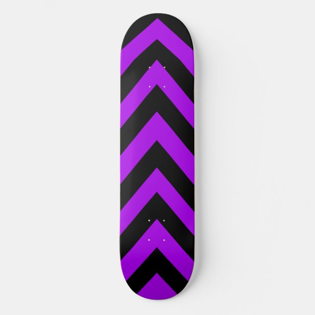 Plateforme de skateboard à zig zag violet et noir (Recto)