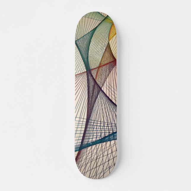 Plateforme de skateboard abstraite géométrique (Devant)