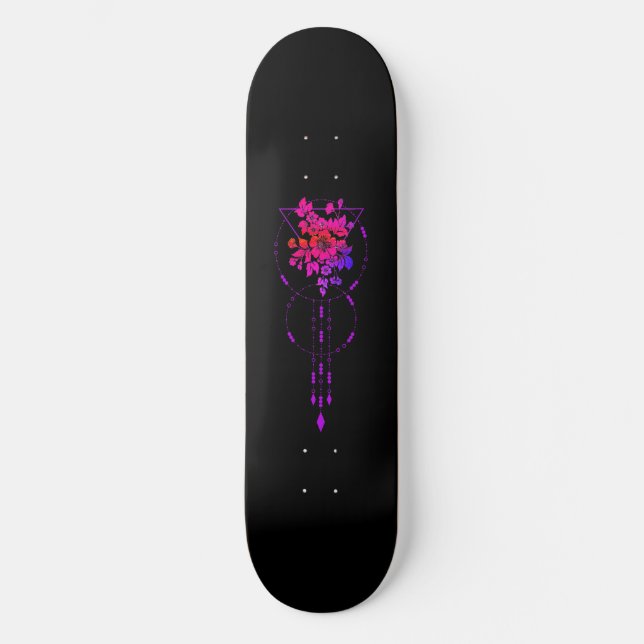 Plateforme de skateboard "Geometric Floral II" (Recto)