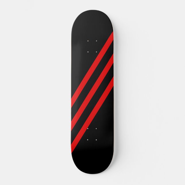 Plateforme de skateboard noire avec des diagonales (Recto)