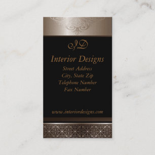 Platine sur les cartes de visite noirs