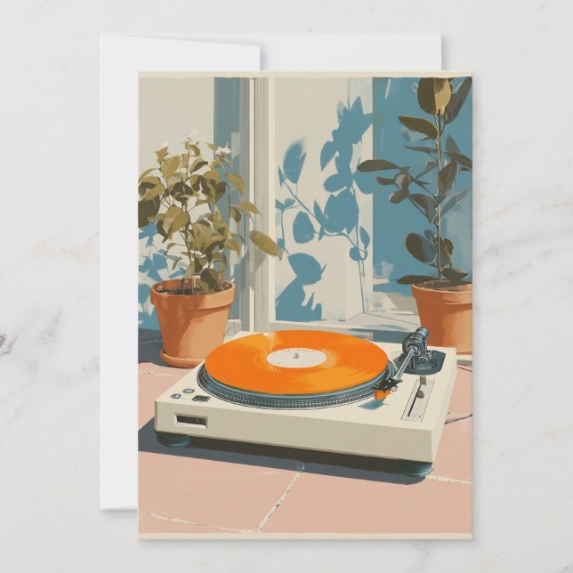 Platine Tourne-Disques Ensoleillée avec Vinyle Ora (Devant)