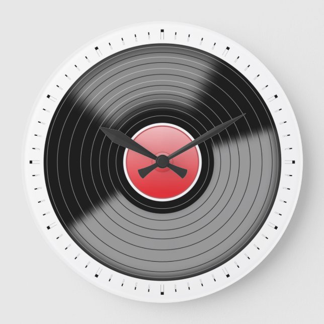 Platine Vinyle Classique Horloge Murale LP (Recto)