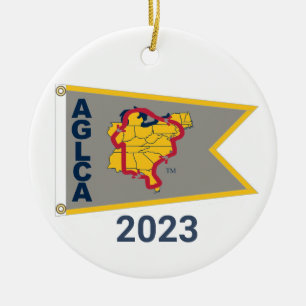 Platinum Burgee (2023) Ornement en céramique