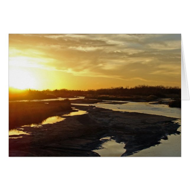 Platte River at Sunset Toutes les occasions Carte  (Devant horizontal)