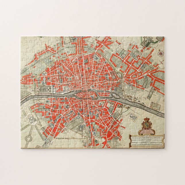 Plattegrond van Parijs Puzzle (Horizontal)