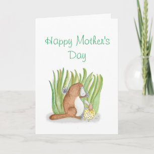 Platypus et oeufs Carte de la Fête des mères