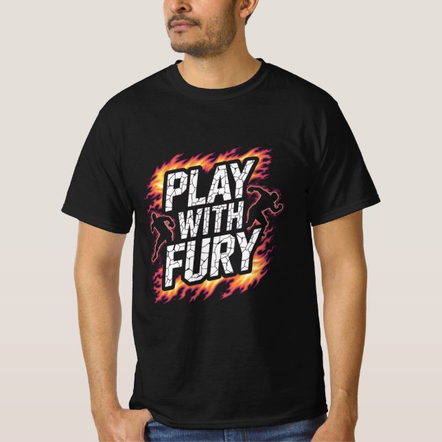Play With Fury – Intense Flame Runner T-Shirt (Devant)