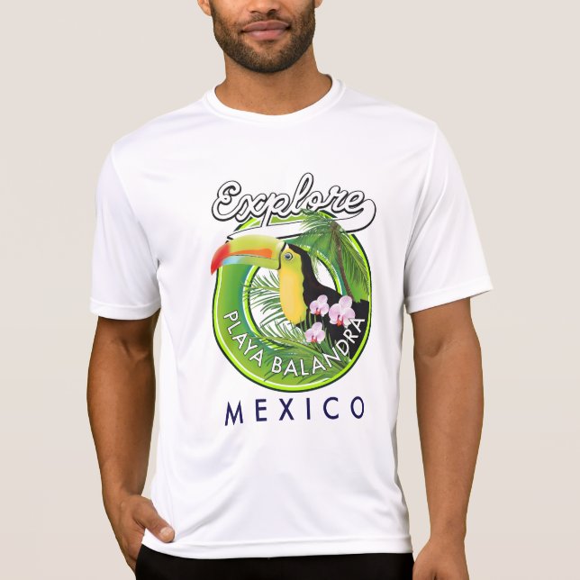 Playa Balandra Mexique logo rétro T-Shirt (Devant)