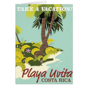 Playa Uvita, Costa Rica affiche de voyage de plage