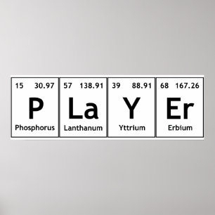 PLaYEr Éléments de tableau périodiques Mots Chimie