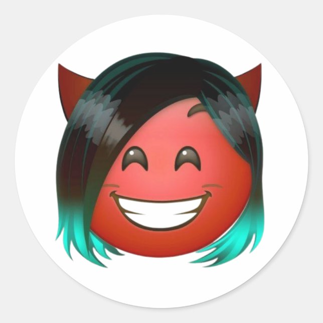 : Playful Devil Emoji Sticker (Devant)