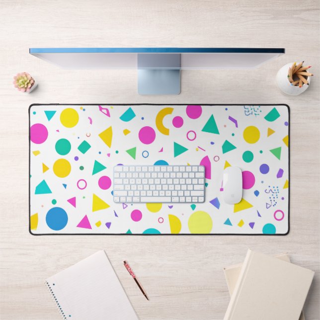 Playful Neon Memphis Geometric Retro Pattern (Bureau 1)
