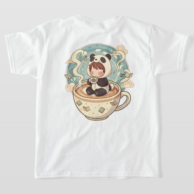 Playful Panda Coffee Kids' T-Shirt (Couchage Retour)