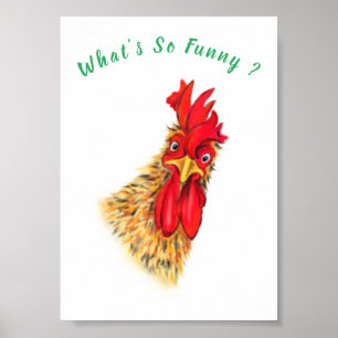 Playious Rooster Poster Fun - Votre texte