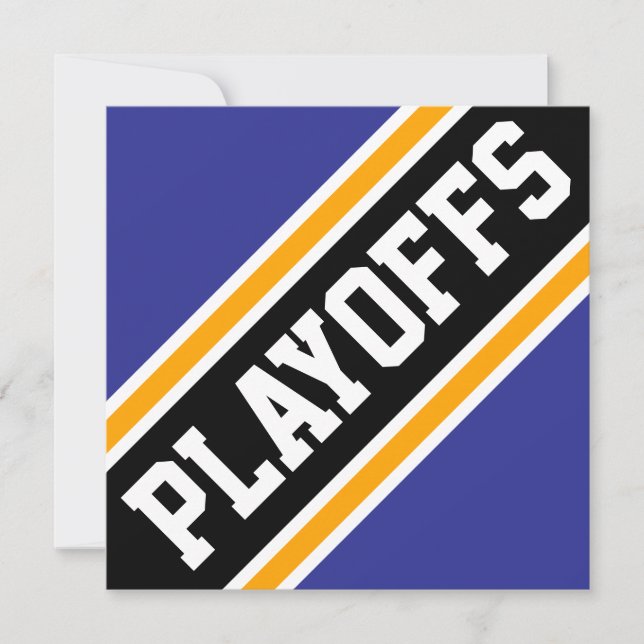 PLAYOFFS Noir Orange Bandes de course Bleu foncé (Devant)