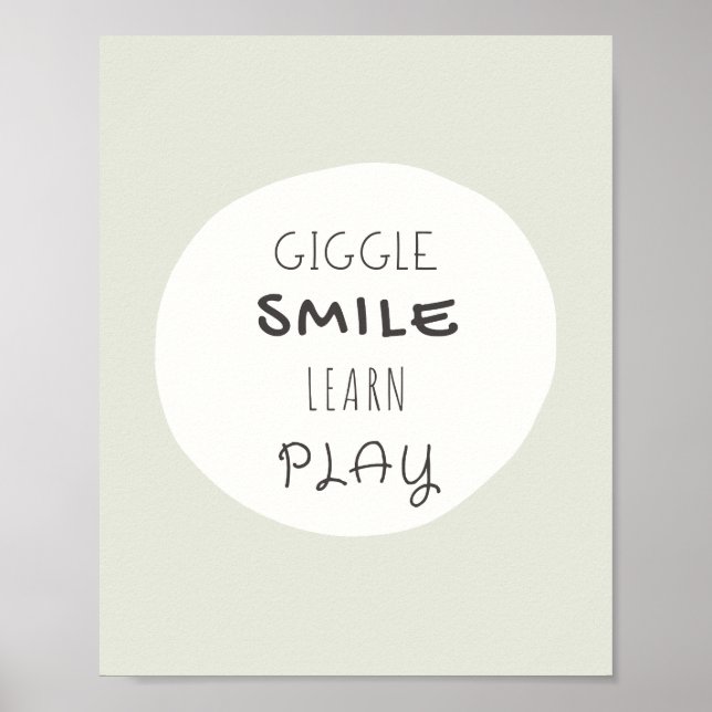 playroom Poster & Prints. giggle.smile.learn.play (Devant)