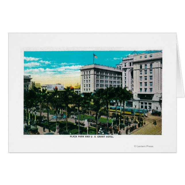 Plaza Park et U.S. Grant HotelSan Diego, CA (Devant horizontal)