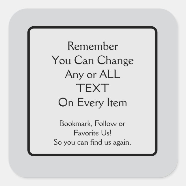 Please Save a Link Square Sticker (Devant)