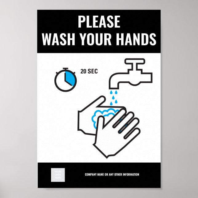 Please Wash your hands Poster (Devant)