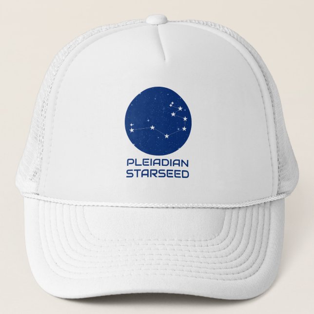 Pleiadian Starseed Casquette - Blue & White Trucke (Devant)