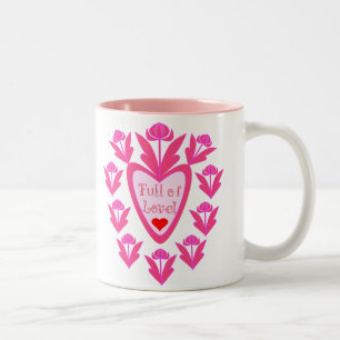 Plein D'Amour Coeur Et Fleurs Mug