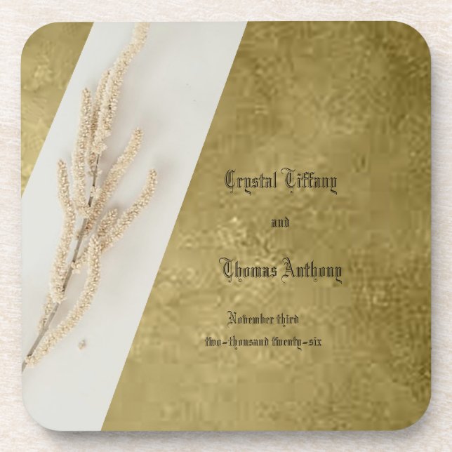 Plein de vie Mariage Dessous de verre Faveurs (Devant)