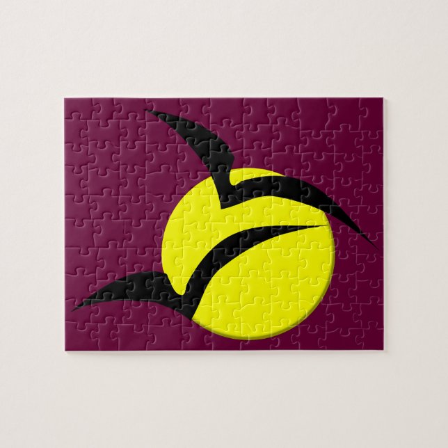 Plein Lune et Puzzle de Chauves-Souris (Horizontal)