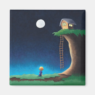 Plein Lune Magnet Aimanté de Nuit Céleste
