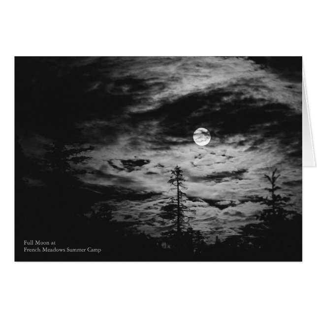 Pleine lune au camp d'été de French Meadows (Devant horizontal)
