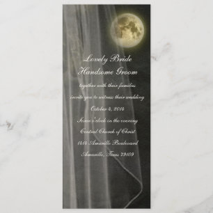 Pleine lune Black Night Veil Tall Faire-part de ma