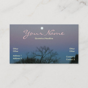Pleine lune Carte de visite Sunrise
