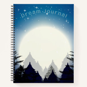 Pleine lune dans le Forest Dream Journal