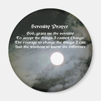 Pleine lune de prière de sérénité Magnet inspiré