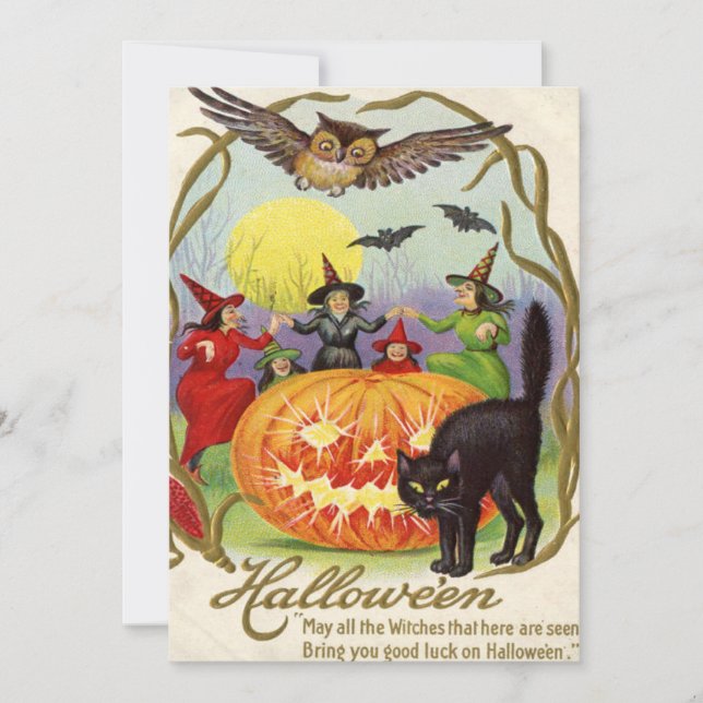 Pleine lune de sorcière Citrouille de chat noir Ja (Devant)