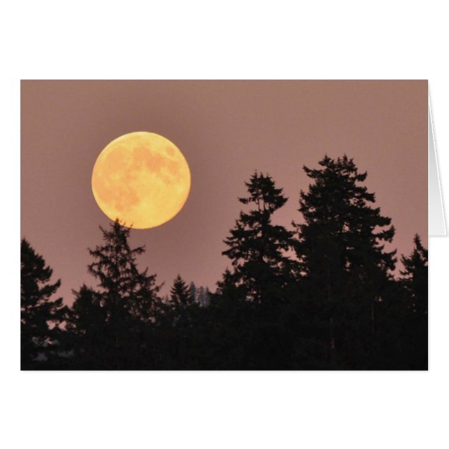 Pleine lune en août 2013 - carte d'art de (Devant horizontal)