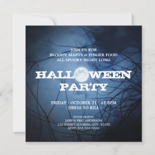 Pleine lune Halloween invitation de la fête