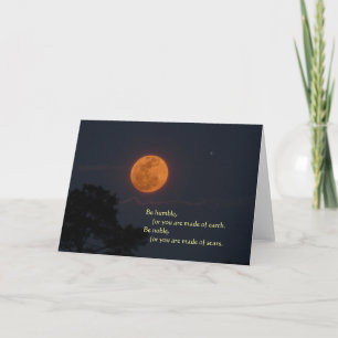 Pleine lune montante, Carte de voeux "Be Noble"