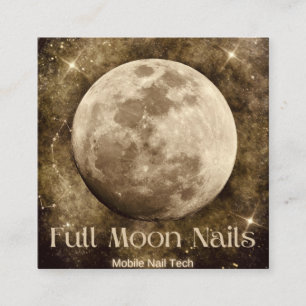 Pleine lune Nails Carrés Cartes de visite