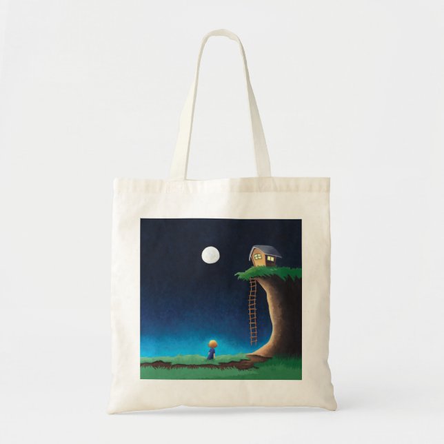 Pleine lune Night Sky Sac fourre-tout (Devant)