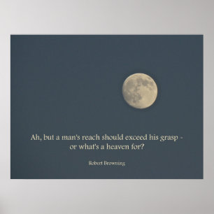 Pleine lune Poster Robert Browning Citation