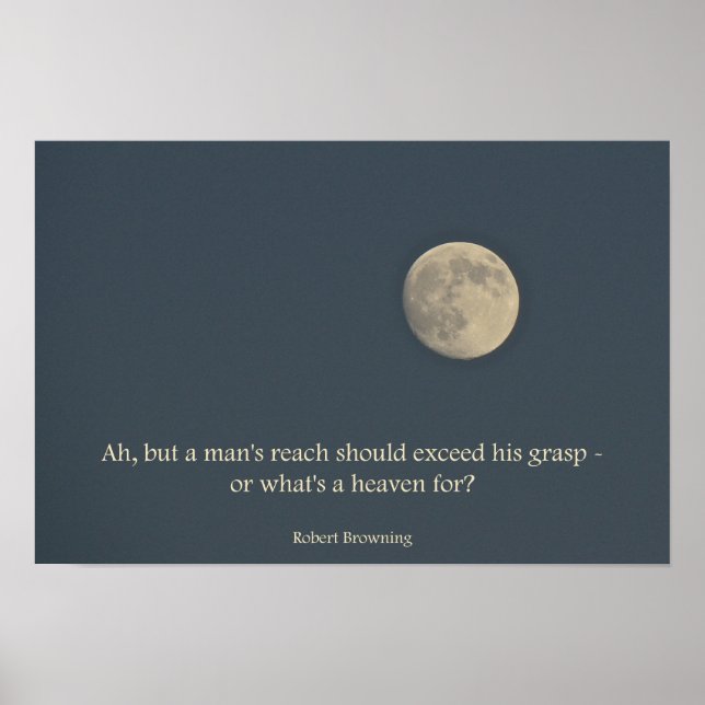 Pleine lune Poster Robert Browning Citation (Devant)