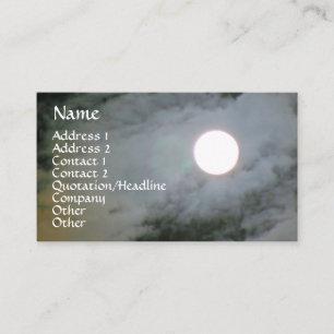 Pleine lune Sky Nature Photographe Carte de visite