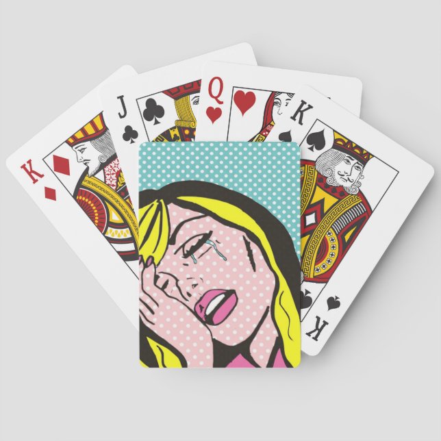 Pleure je des cartes de jeu d'art de bruit de (dos)
