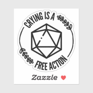 Pleurer est un Sticker D&D amusant de Free Action