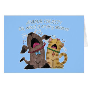 Pleurer sur un chien et un chat - Quelle honte de