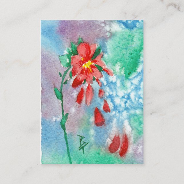 Pleuvoir la carte d'art de pétales (Devant)