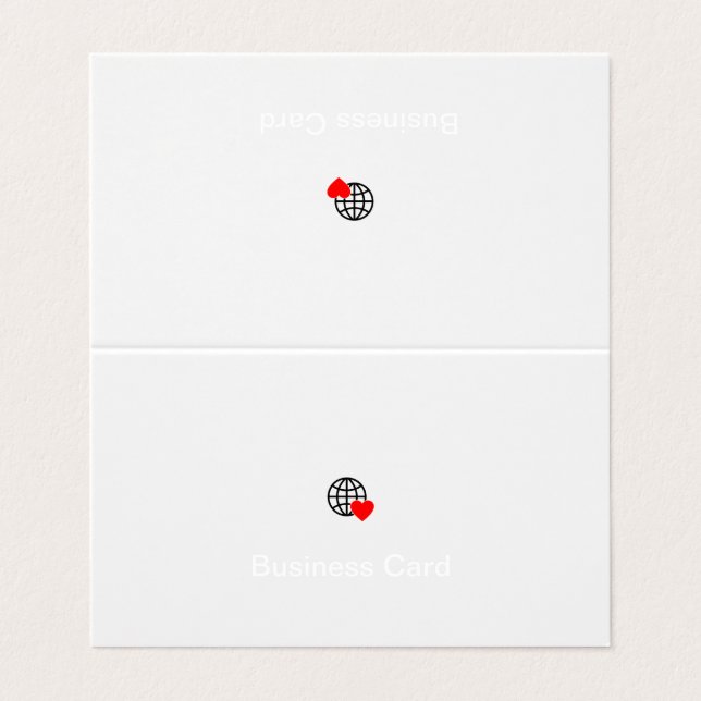 Pliage des cartes d'affaires et de remerciement |  (Extérieur déplié)